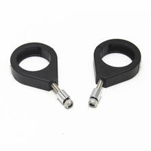 2X Turn Signal Mount Bracket 41mm Fork Relocation Clamps for Harley [Black] 2024 - buy cheap