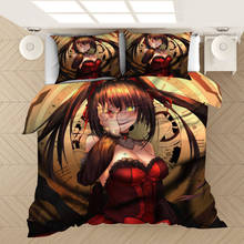 Juego de ropa de cama con estampado 3D de Anime DATE A LIVE, funda nórdica, fundas de almohada, edredón, ropa de cama 2024 - compra barato