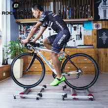Rockbros-suporte fixador de bicicleta em rolo, treinamento indoor, dobrável, silencioso, material de liga de alumínio, para exercícios de bicicleta de estrada e mtb 2024 - compre barato
