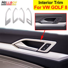 Car Styling For VW GOLG 8 MK8 R Interior Door Handle Cup Protector Trim Cover Sticker Accessories Stainless Steel Chrome 2020 2024 - buy cheap