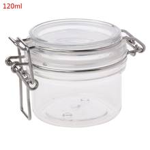 New 120Ml Plastic Clip Top Storage Jar With Airtight Seal Lid Container Tableware Preserving Cosmetic Cream Organizer JUL3 2024 - buy cheap