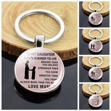 New Arrival Family Keychain Glass Cabochon Doubel Side Keychain Pendant Keyring Gifts for Daughter, Son, Mom, Dad Dropshipping 2024 - buy cheap