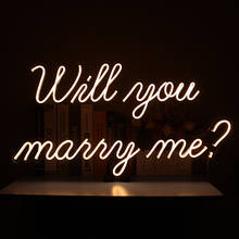 Will You Marry Me Neon Light Sign Custom Engagement Led Flexible Acrylic Party Wedding Decoration Aesthetic Room Decor Lighting 2024 - buy cheap
