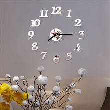 wall clock Reloj de pared Exquisite 3D Simple Roman Number DIY Acrylic Mirror Wall Sticker Clock Home Decor Mural Decals Q4 2024 - buy cheap