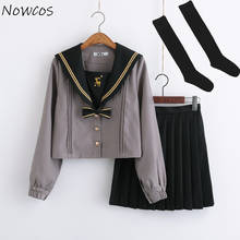 Conjuntos de uniforme japonés JK para mujer, uniforme escolar bordado de ciervo, primavera y otoño, 2022 2024 - compra barato
