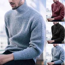 Winter Men Sweater wool Solid Color Turtleneck Long Sleeve in Men's Hoodie Casual Pullover Knitted Sweater for christmas sweater 2024 - buy cheap