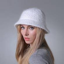 BUCKET HAT Women's Winter Hat Knitted Wool Beanies Female Fashion Skullies Casual Outdoor Ski Caps Thick Warm Hats For Women 2024 - buy cheap