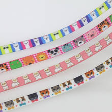 DUWES 3/8'' 50yards Cat Sheep Animals Alpaca printed grosgrain ribbon Accessory hairbow headwear DIY decoration 9mm D1405 2024 - buy cheap