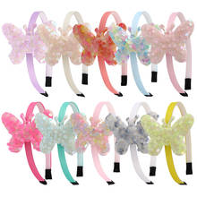 XIMA-diademas de mariposa para niña, bandanas de princesa, diadema de mariposa arcoíris, accesorios para el cabello para niña, 10 unids/lote 2024 - compra barato