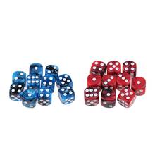 20x Double Color Dices D6 Six Sided 16mm D6 for MTG RPG Table Board Game Toy 2024 - buy cheap