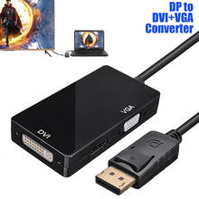 3 in 1 DP Display Port to DVI +VGA +HDMI-compatible Adapter Cable 1080P Display Port Converter Video Adaptor For MacBook 2024 - buy cheap