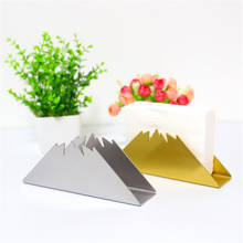 Nordic Gold Napkin Holder Modern Stainless Steel Upright Paper Towel Dispenser Kitchen Dining Table Snow Mountain Tissue Holder 2024 - buy cheap