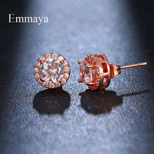 Emmaya Dazzling CIrcular Shape WIth Cubic Zircon Elegant Earring For Female Fashion Jewelry Two Color Anniversary Gift 2024 - buy cheap