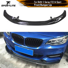 Spoiler dianteiro de fibra de carbono para bmw, para modelos 2 series f22, f23 m sport 2014, 2015, 2016, proteção do para-choque 2024 - compre barato