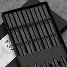 5 Pairs/Set Alloy Chopsticks Non-slip Mildew Proof Sushi Food Chop Sticks Reusable Kitchen Tools 2024 - buy cheap