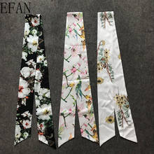 160*9cm New Arrival Bag Scarf Horse Print Silk Scarf Women Headband Small Bag Ribbon Fashion Hair Fashion Handbag Scarves Luxury 2024 - buy cheap