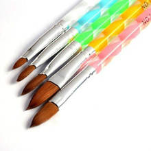 5Pcs Nail Art Brush Tools Set Acrylic UV Gel Builder Painting Drawing Brushes Pens Cuticle Pusher Tool Colorful 2024 - buy cheap