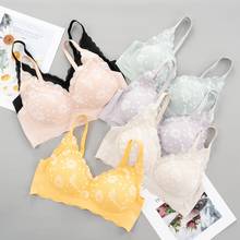 Seamless Bras for Women Underwear BH Sexy Bralette with Pad Wire Free Lace Floral Vest Top Plus Size M-2XL Push Up Bra 2024 - buy cheap
