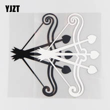 YJZT 13.9CM*18.1CM Cartoon Bow And Arrow Pattern Car Stickers Personalized Decorative Vinyl Decals 1A-0412 2024 - buy cheap
