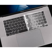 Для Macbook Pro TPU Прозрачная крышка для клавиатуры прозрачная Защитная силиконовая пленочная Клавиатура для ноутбука 13,3 15,4 дюймов 2024 - купить недорого