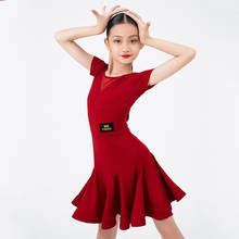 Latin Dance Practice Clothes For Kids Girls Summer Training Dress Samba Rumba Cha Cha Competition Performance Costumes BL5885 2024 - buy cheap
