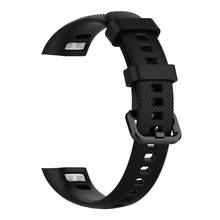 Silikon bilek pulseira de pulso para huawei honor band 5 padrão pulseira inteligente esporte substituição pulseira de pulso cinto 2024 - compre barato