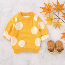 0-24M Autumn Winter Baby Girls Sweater Outfits Polka Dot Print Knit Long Sleeve Pullover Warm Tops 2024 - buy cheap