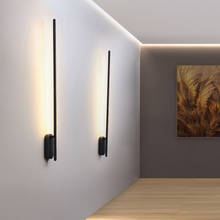 Lámpara de pared giratoria de estilo nórdico para decoración del hogar, luz moderna de color negro para dormitorio, sala de estar y pasillo 2024 - compra barato