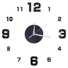 3d relógio de parede diy espelho adesivos de parede decoração casa quartzo agulha relógio sala removível arte decalque adesivo reloj pared 2024 - compre barato