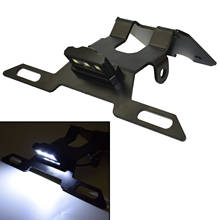 Suporte de fixação da placa de identificação, para-choque traseiro com luz led para yamaha modelo yzfr15 v3 2017 2018 2019 2020 2024 - compre barato