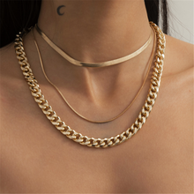DIEZI Multilayer Gold Color Snake Clavicle Chain Necklace Hip Hop Choker Necklace For Women 2021 New Vintage Statement Jewelry 2024 - buy cheap