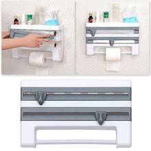 Organizador de geladeira para parede, suporte para pendurar toalhas, armazenamento de filme plástico 2024 - compre barato