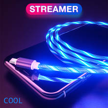 Светящийся кабель для быстрой зарядки, провод со светодиодной подсветкой, Micro USB Тип C, 1 м 2024 - купить недорого