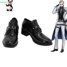 CosplayLove Touken Ranbu Online Sanchoumou Black Shoes Cosplay Long Boots Leather Custom Made 2024 - buy cheap