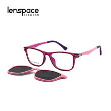 Lenspace Magnetic Fashion Glasses Myopia Clip-on Children Sunglasses Round Prescription Flexible Protective Eyeglasses Frames 2024 - buy cheap