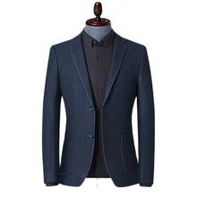 Chaqueta de traje para hombre, Blazer ajustado, Chaqueta de traje informal, abrigo para boda y oficina, otoño y primavera 2024 - compra barato