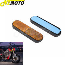 2 pcs Amber Motorcycle Dirt Bike ATV Safety Warming Reflector Sticker Stick On Reflection Plate for Harley Chopper Cafe Racer 2024 - buy cheap