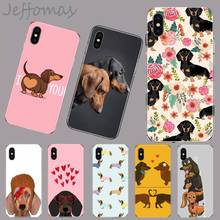 Kawaii I Love Dachshunds чехол для телефона с надписью для iphone 12 5 5s 5c se 6 6s 7 8 plus x xs xr 11 pro max mini 2024 - купить недорого