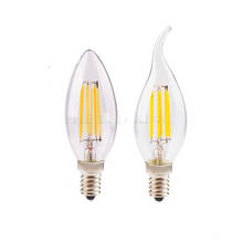 LED Edison Bulb 8W 12W 4W C35L Led Filament Light Bulb E27 E14 C35 Candle Lamp 220-240V Lampada Replace 40w 60w 80w halogen bulb 2024 - buy cheap