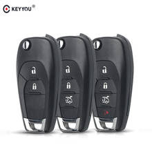 KEYYOU 10PCS 2/3/4 Button Flip Folding Remote Car Key Shell Fob Case For Chevrolet Cruze Aveo Malibu Chevy Auto Key Uncut Blade 2024 - buy cheap