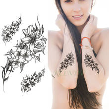 Водостойкая Временная тату-наклейка цветок поддельные тату флэш-тату рука нога классная для девушек женщин и мужчин 2024 - купить недорого