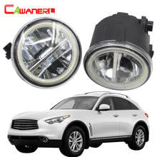 Cawanerl For Infiniti FX FX35 FX37 FX45 FX50 FX30D 2006-2015 Car 4000LM LED Bulb Fog Light Angel Eye Daytime Running Light 12V 2024 - buy cheap