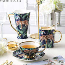 Jungle Cheetah Ceramic Coffee Cup European Luxury Mug 500ML Large Capacity Water Cup Living Room Decoration Exquisite Gift 2024 - buy cheap