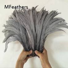 100Pieces Hone Handmade Jewelrys Crafts Grey Dyed Natural Rooster Chicken Feathers 30-35CM 12-14" Pheasant Plumes Feather Plumas 2024 - buy cheap