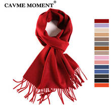 CAVME TOP Grade 100% Cashemere Scarf for Girls Boy Kids Red Christmas Solid Color Scarves Gift 28*180cm 120g CUSTOM Letter 2024 - buy cheap