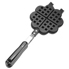 Zerodis Heart Shape Household Kitchen Gas Non-Stick Waffle Maker Pan Mould Mold Press Plate Baking Tool Cafe Waffle Baking Mold 2024 - buy cheap