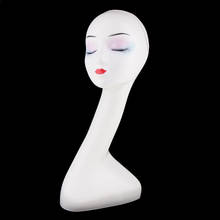 White Long Neck Female Mannequin Head Model Hair Wigs Jewelry Display Stand Manikin Head Headphone Hat Display Holder 2024 - buy cheap