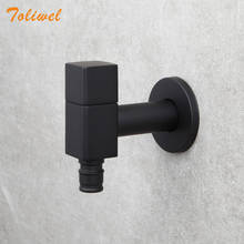 Black Square Wall Mounted Lengthen Washing Machine Tap Mop Pool Tap Long Garden Outdoor Water Modern Kitchen Bathroom Faucet 2024 - buy cheap