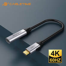 CABLETIME-adaptador Mini DP 4K 60Hz, Cable USB C a Mini DP para HDTV, portátil, escritorio, Huawei Mate 40 P40, Xiaomi tipo C, convertidor C384 2024 - compra barato