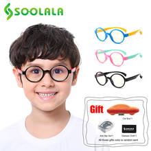 SOOLALA 2pcs Round Blue Light Blocking Kids Glasses Optical Frame Children Boy Girls Computer Anti Reflective Eyeglasses UV400 2024 - buy cheap